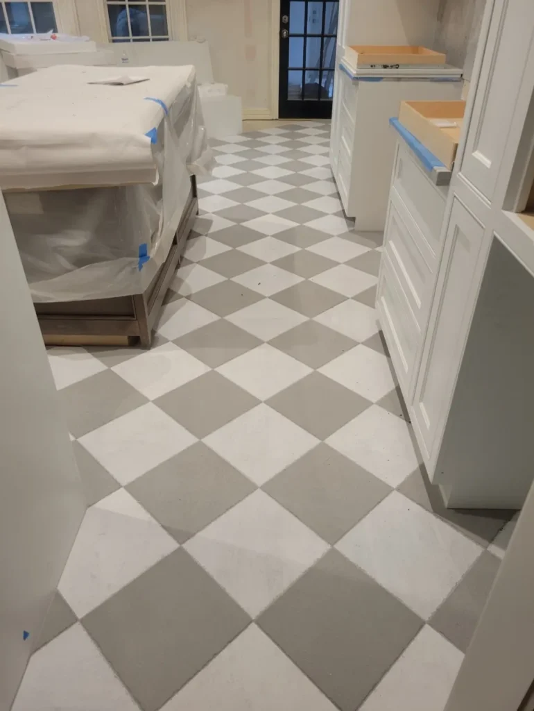 Elegant Checkered Kitchen Flooring Installation_Screenshot_20240917_204333_Photos